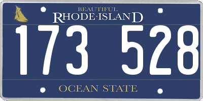 RI license plate 173528