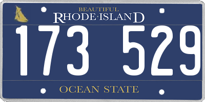 RI license plate 173529