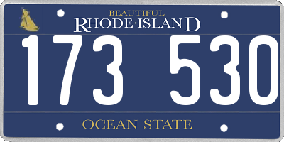 RI license plate 173530