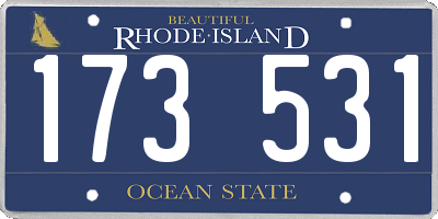 RI license plate 173531