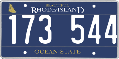 RI license plate 173544
