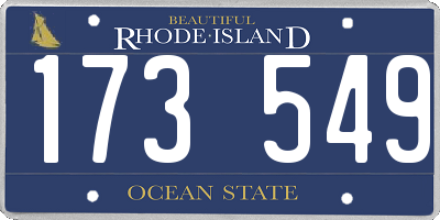 RI license plate 173549