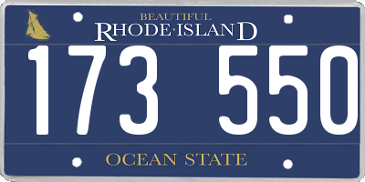 RI license plate 173550