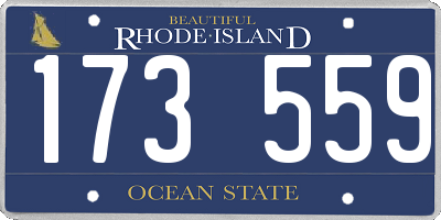 RI license plate 173559