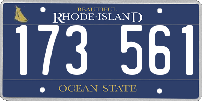 RI license plate 173561