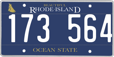 RI license plate 173564