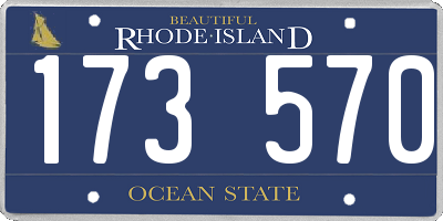 RI license plate 173570