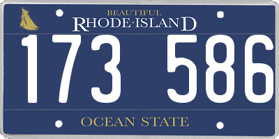 RI license plate 173586