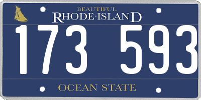 RI license plate 173593
