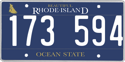 RI license plate 173594