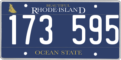 RI license plate 173595