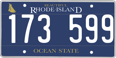RI license plate 173599