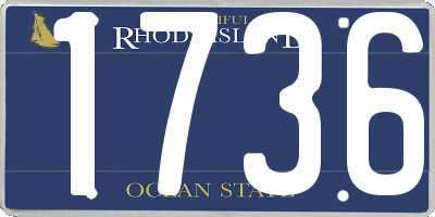 RI license plate 1736