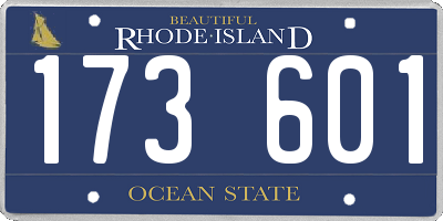 RI license plate 173601
