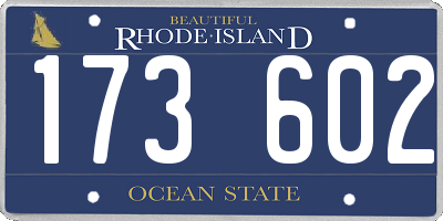 RI license plate 173602