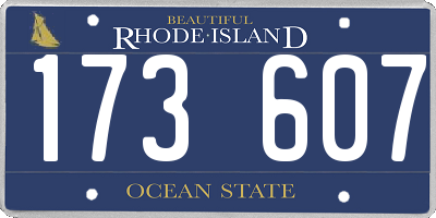 RI license plate 173607