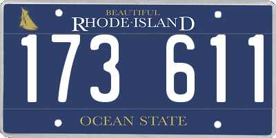 RI license plate 173611