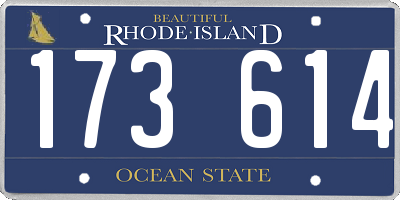 RI license plate 173614