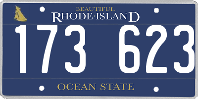RI license plate 173623