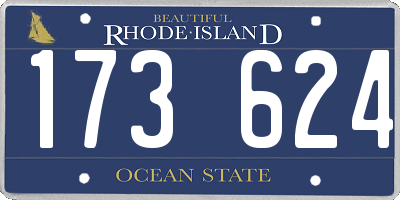 RI license plate 173624