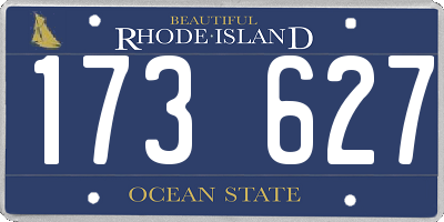 RI license plate 173627