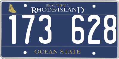 RI license plate 173628
