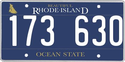 RI license plate 173630