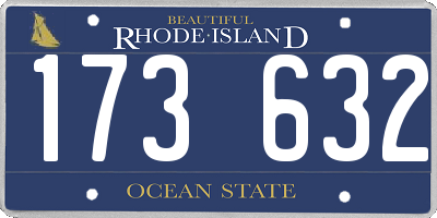 RI license plate 173632