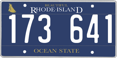 RI license plate 173641