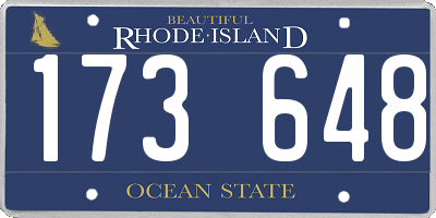 RI license plate 173648