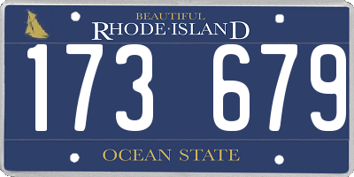 RI license plate 173679