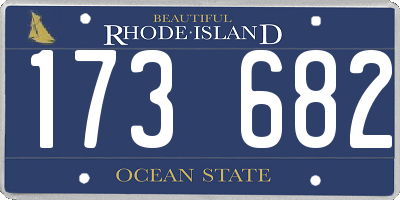 RI license plate 173682