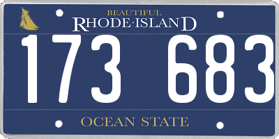 RI license plate 173683