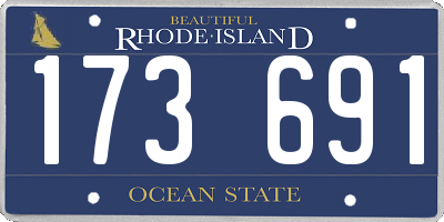 RI license plate 173691