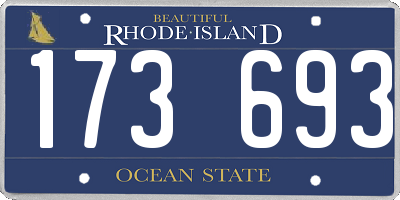 RI license plate 173693