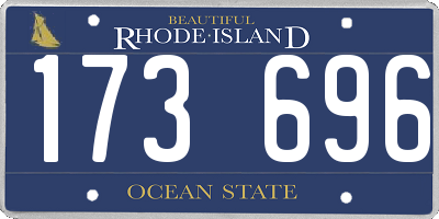 RI license plate 173696