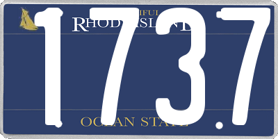 RI license plate 1737