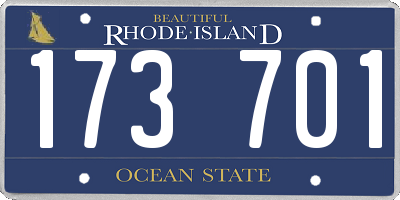 RI license plate 173701