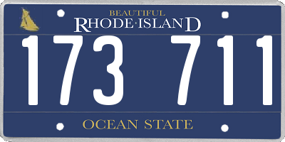 RI license plate 173711