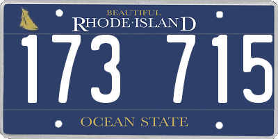 RI license plate 173715