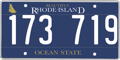 RI license plate 173719