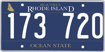 RI license plate 173720
