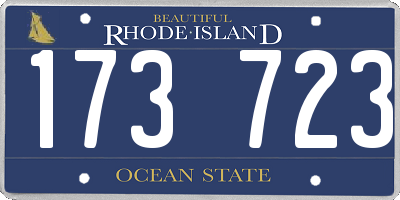 RI license plate 173723