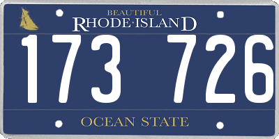 RI license plate 173726