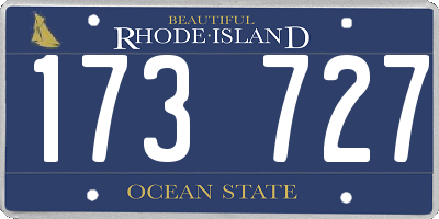 RI license plate 173727