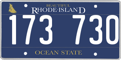 RI license plate 173730