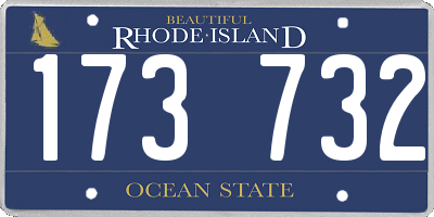 RI license plate 173732