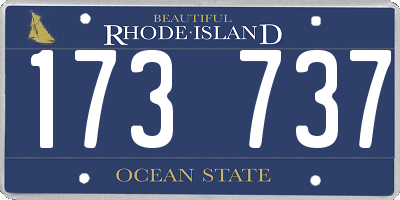 RI license plate 173737