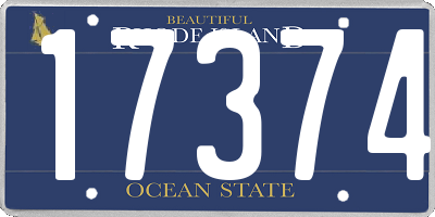 RI license plate 17374