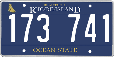 RI license plate 173741
